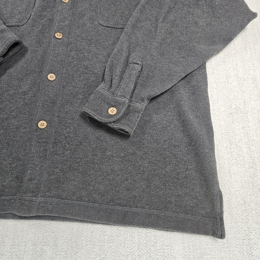 Tommy Bahama Men's Washed‎ Black Sweatshirt Button Down Long Sleeve Sz Large - Picture 5 of 13